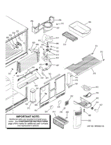 03 - Freezer Section parts for Ge Refrigerator PTS25LBMBRWW from AppliancePartsPros.com