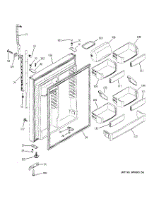 02 - Fresh Food Door parts for Ge Refrigerator PTS25LHRBRWW from AppliancePartsPros.com