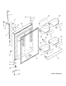 02 - Fresh Food Door parts for Ge Refrigerator PTS25LBMBRCC from AppliancePartsPros.com