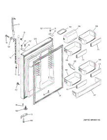 02 - Fresh Food Door parts for Ge Refrigerator PTS25LHRARWW from AppliancePartsPros.com