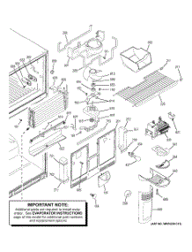 03 - Freezer Section parts for Ge Refrigerator PTS25LHRARWW from AppliancePartsPros.com