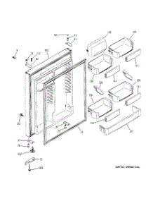 02 - Fresh Food Door parts for Ge Refrigerator PTS25LHSCRBB from AppliancePartsPros.com