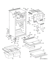 02 - Cabinet parts for Ge Refrigerator GTE17HBWMRWW from AppliancePartsPros.com