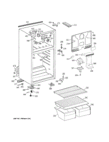 02 - Cabinet parts for Ge Refrigerator GTE16BBSMRWW from AppliancePartsPros.com