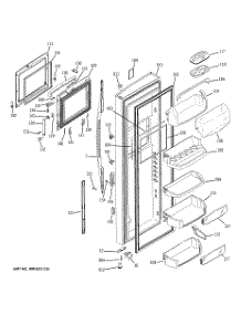 03 - Fresh Food Door parts for Ge Refrigerator PSX29NHXACWW from AppliancePartsPros.com