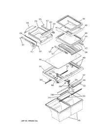 06 - Fresh Food Shelves parts for Ge Refrigerator PTS22LHSCRCC from AppliancePartsPros.com
