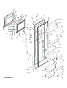 03 - Fresh Food Door parts for Ge Refrigerator PCE23NHTHFSS from AppliancePartsPros.com