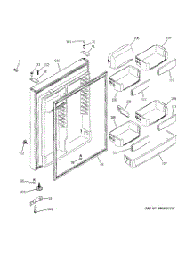 02 - Fresh Food Door parts for Ge Refrigerator PTS22LCSCRCC from AppliancePartsPros.com