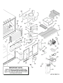 03 - Freezer Section parts for Ge Refrigerator PTS22LCSCRCC from AppliancePartsPros.com