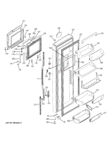 03 - Fresh Food Door parts for Ge Refrigerator PSE27NHWGCBB from AppliancePartsPros.com