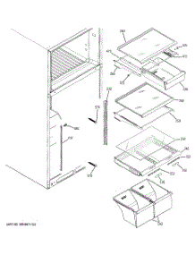 05 - Fresh Food Shelves parts for Ge Refrigerator GTS18QBTXRWW from AppliancePartsPros.com