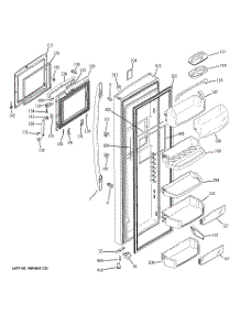 03 - Fresh Food Door parts for Ge Refrigerator PSX29NHXACSS from AppliancePartsPros.com