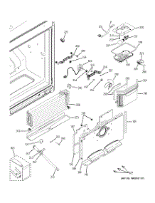 02 - Freezer Section parts for Ge Refrigerator PDCF1NBXBWW from AppliancePartsPros.com