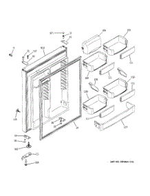 02 - Fresh Food Door parts for Ge Refrigerator PTS22SCSCRSS from AppliancePartsPros.com