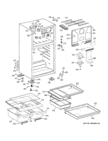 02 - Cabinet parts for Ge Refrigerator GTS17JBWBRCC from AppliancePartsPros.com