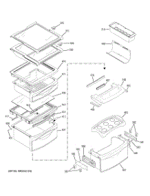 09 - Fresh Food Shelves parts for Ge Refrigerator PSE27NHWGCWW from AppliancePartsPros.com
