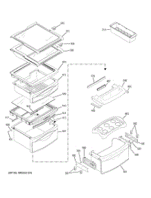 09 - Fresh Food Shelves parts for Ge Refrigerator ZCE23NGTAFNB from AppliancePartsPros.com