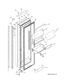 03 - Fresh Food Door parts for Ge Refrigerator PSH25SGSBSV from AppliancePartsPros.com