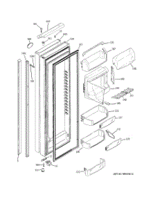 03 - Fresh Food Door parts for Ge Refrigerator PSH25PSSASV from AppliancePartsPros.com
