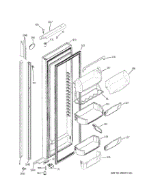 03 - Fresh Food Door parts for Ge Refrigerator PSH25NGSBCV from AppliancePartsPros.com