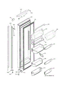 03 - Fresh Food Door parts for Ge Refrigerator PSI23NSTCSV from AppliancePartsPros.com
