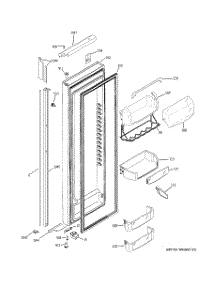 03 - Fresh Food Door parts for Ge Refrigerator PSH25MGTABV from AppliancePartsPros.com