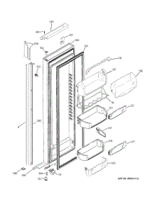 03 - Fresh Food Door parts for Ge Refrigerator PSH25NGSABV from AppliancePartsPros.com