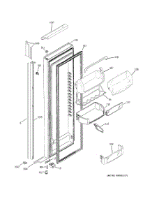 03 - Fresh Food Door parts for Ge Refrigerator PSH25MGTBBV from AppliancePartsPros.com