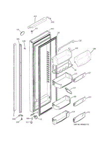 03 - Fresh Food Door parts for Ge Refrigerator PSI23NSTESV from AppliancePartsPros.com