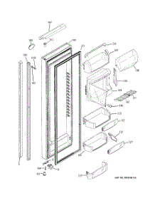 03 - Fresh Food Door parts for Ge Refrigerator PSH25PSTBSV from AppliancePartsPros.com