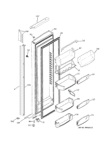02 - Fresh Food Door parts for Ge Refrigerator PSI23MGPCCC from AppliancePartsPros.com