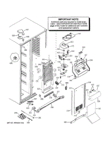 06 - Freezer Section parts for Ge Refrigerator ZFSB23DRFSS from AppliancePartsPros.com