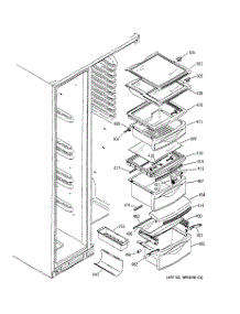 07 - Fresh Food Shelves parts for Ge Refrigerator PSI23MGMABB from AppliancePartsPros.com