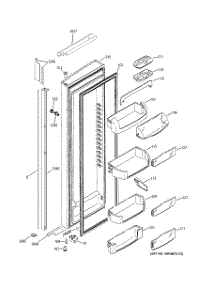 02 - Fresh Food Door parts for Ge Refrigerator PSI23MGNAWW from AppliancePartsPros.com