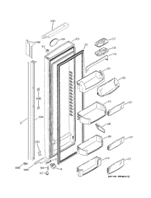 02 - Fresh Food Door parts for Ge Refrigerator PSI23MGMACC from AppliancePartsPros.com