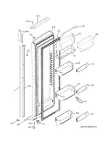 03 - Fresh Food Door parts for Ge Refrigerator PSI23MGTCBV from AppliancePartsPros.com