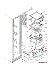 08 - Fresh Food Shelves parts for Ge Refrigerator PSI23SCMAFBS from AppliancePartsPros.com