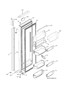 03 - Fresh Food Door parts for Ge Refrigerator PSI23NGPBCC from AppliancePartsPros.com
