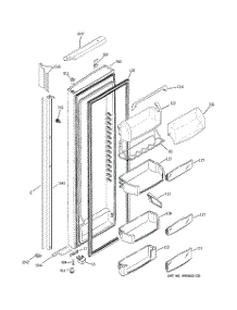 02 - Fresh Food Door parts for Ge Refrigerator PSI23MGPBBB from AppliancePartsPros.com