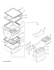 09 - Fresh Food Shelves parts for Ge Refrigerator PSI23NCPBBB from AppliancePartsPros.com