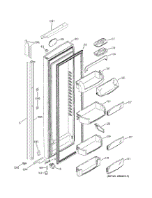 02 - Fresh Food Door parts for Ge Refrigerator PSI23MCLABB from AppliancePartsPros.com