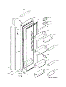03 - Fresh Food Door parts for Ge Refrigerator PSI23NCNABB from AppliancePartsPros.com