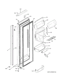 03 - Fresh Food Door parts for Ge Refrigerator PSH25PGSACV from AppliancePartsPros.com