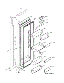 03 - Fresh Food Door parts for Ge Refrigerator PSI23NGMABB from AppliancePartsPros.com