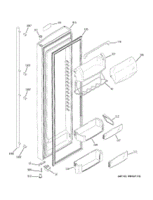 04 - Fresh Food Door parts for Ge Refrigerator ZFSB23DRBSS from AppliancePartsPros.com