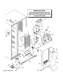 05 - Freezer Section parts for Ge Refrigerator ZFSB23DRCSS from AppliancePartsPros.com