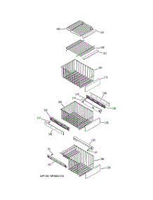 07 - Freezer Shelves parts for Ge Refrigerator ZFSB23DRKSS from AppliancePartsPros.com