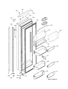03 - Fresh Food Door parts for Ge Refrigerator PSI23SCPABS from AppliancePartsPros.com