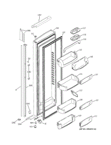 02 - Fresh Food Door parts for Ge Refrigerator PSI23MGMBBB from AppliancePartsPros.com