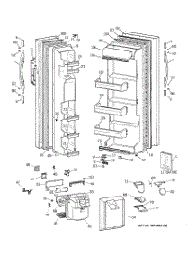 02 - Cabinet parts for Ge Refrigerator PDS22SBSBLSS from AppliancePartsPros.com